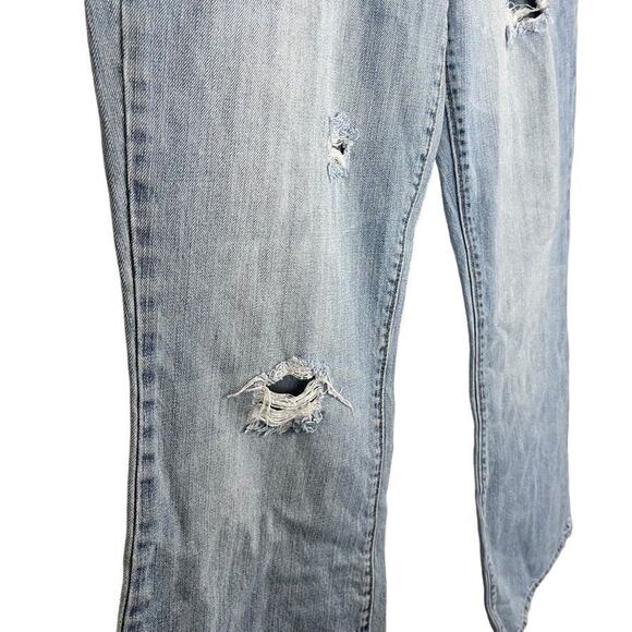 American Eagle Favorite Boyfriend Y2K Vintage Distressed Low Rise Jeans 10 Short - Picture 3 of 16